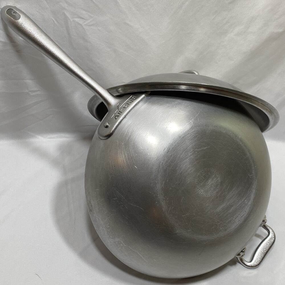 All-Clad METALCRAFTERS Master Chef 412 12" DOMED Lid WOK Stainless Aluminum USA